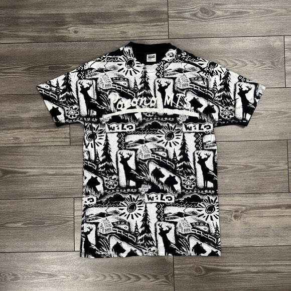 Vintage 90’s Pocono Mountains Nature Animal AOP T Shirt - Picture 1 of 5